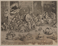 TvB G 1193
<br/>
Ezel op school
<br/>
<em>Heyden, Pieter van de (ca. 1530-na 1572)</em>